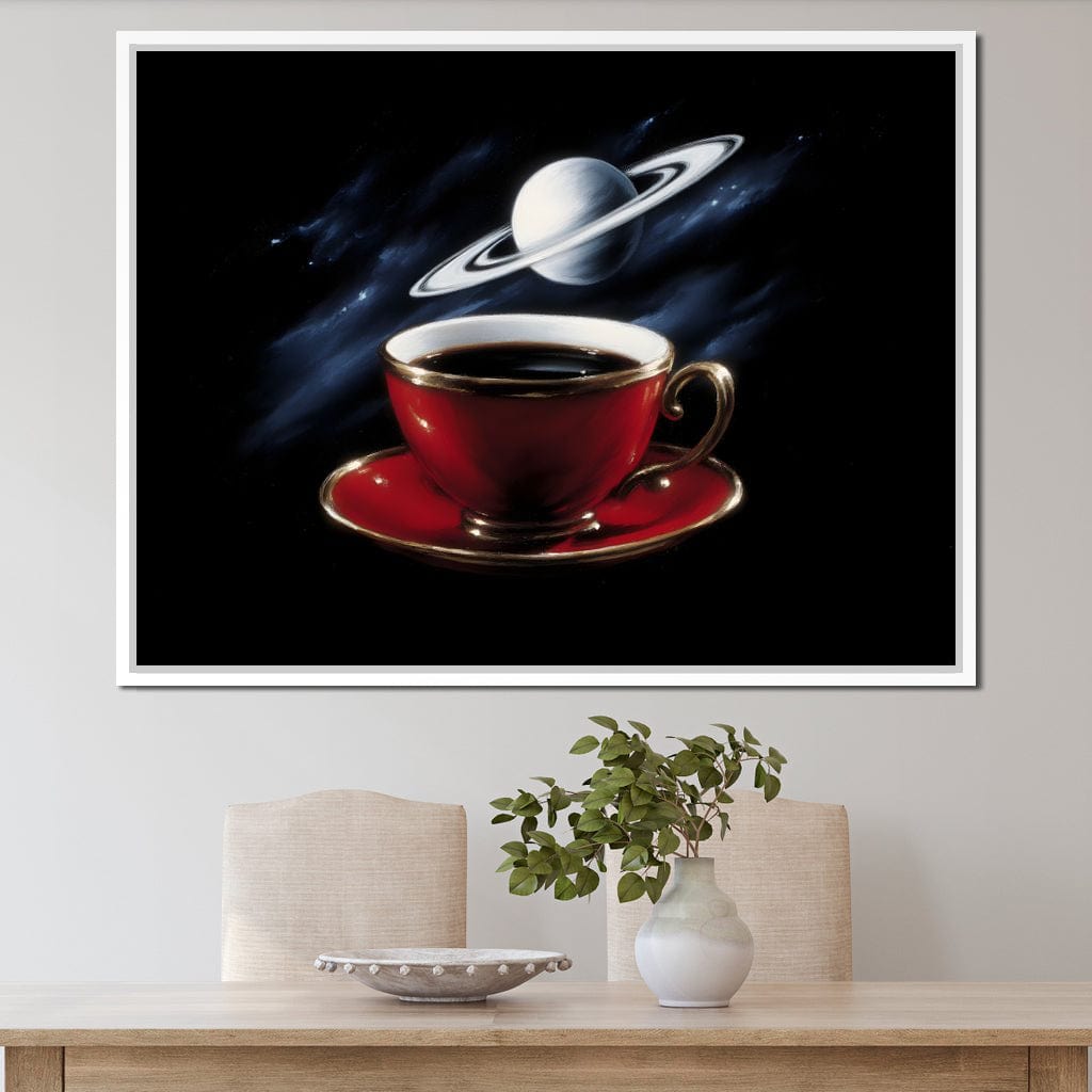Planetary Coffee Dreamscape Canvas Wall Art