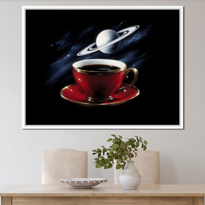 Planetary Coffee Dreamscape Canvas Wall Art