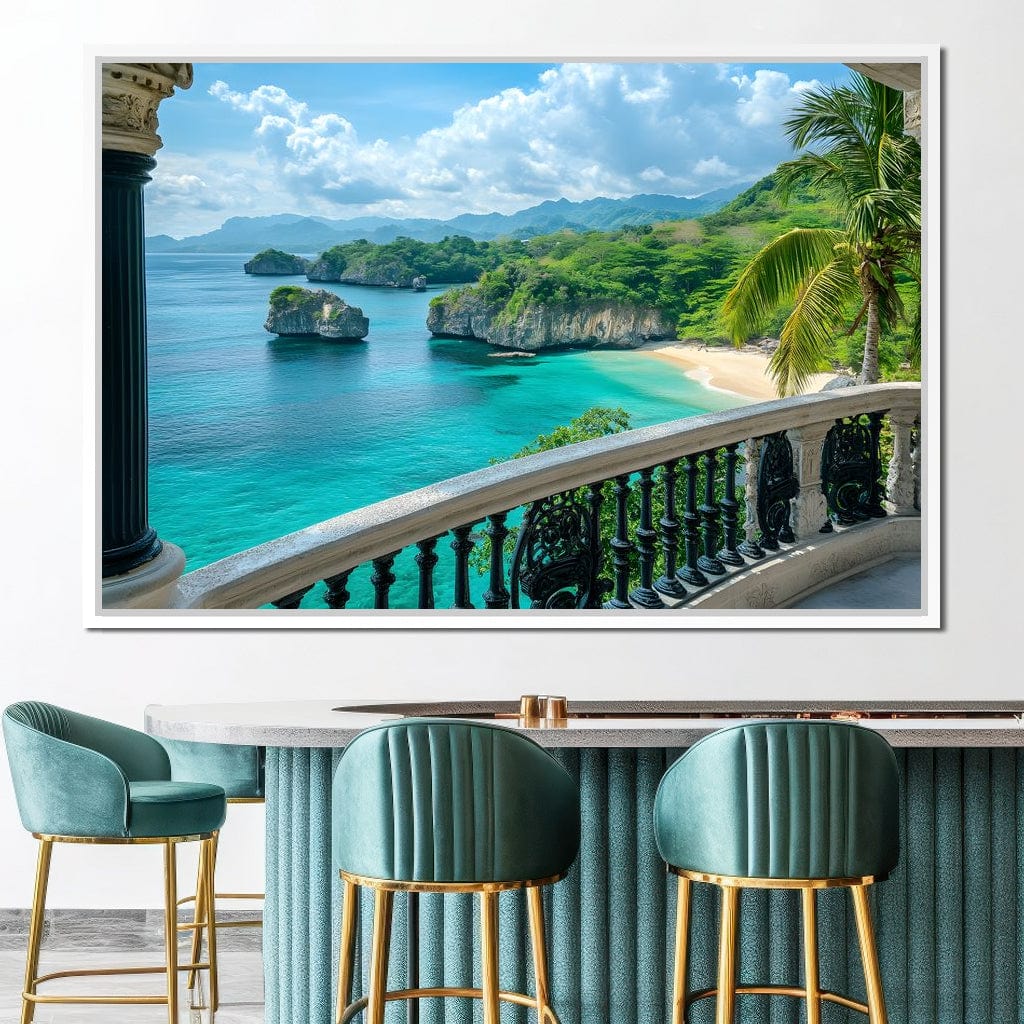 Oceanfront Paradise Escape Canvas Wall Art
