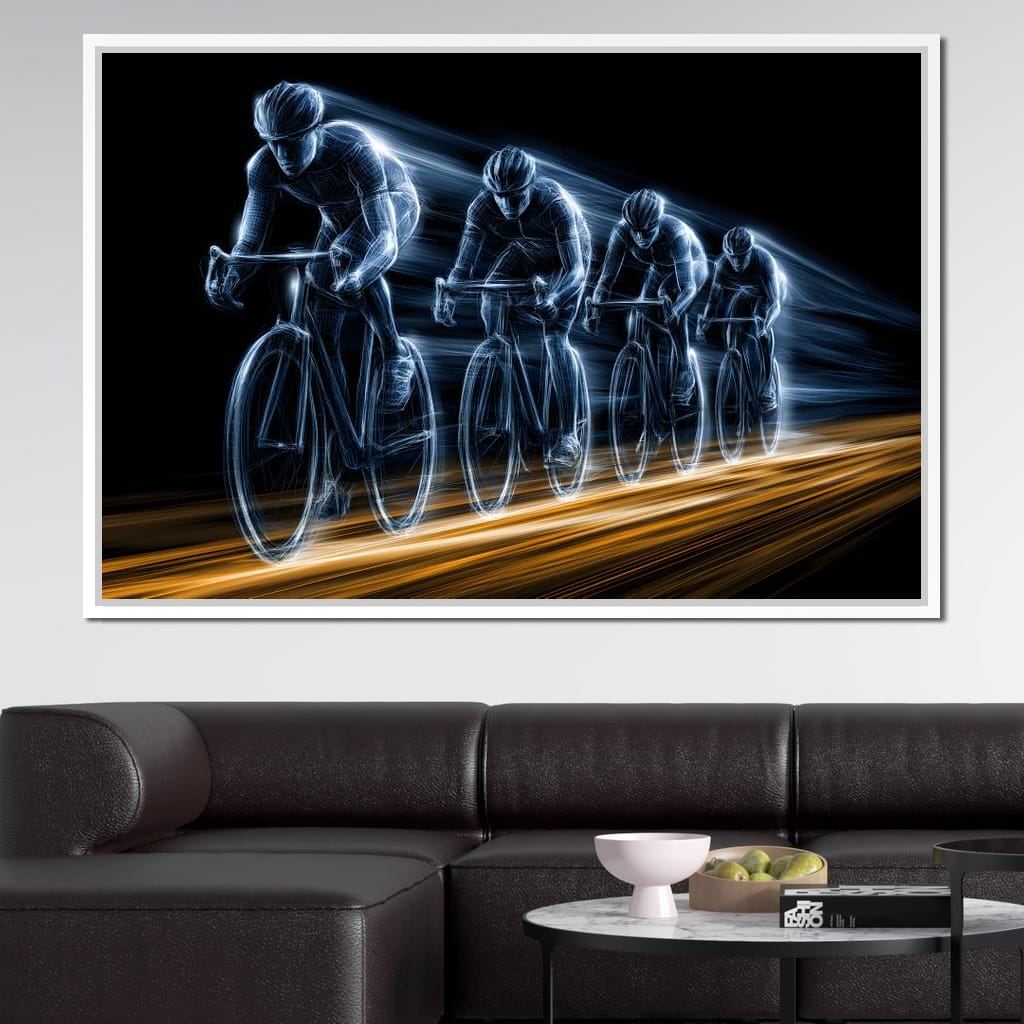 Kinetic Pulse of the Peloton Canvas Wall Art