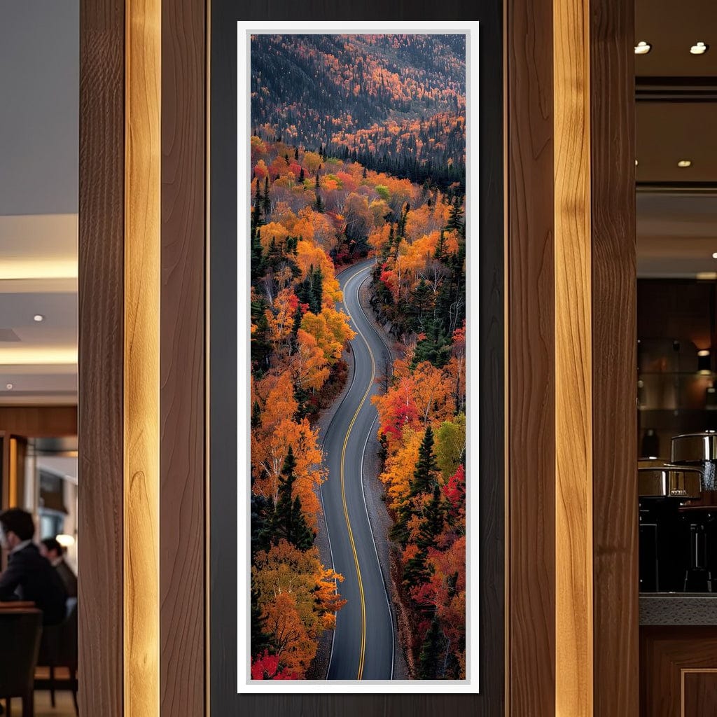 Autumn Road Canvas Wall Art