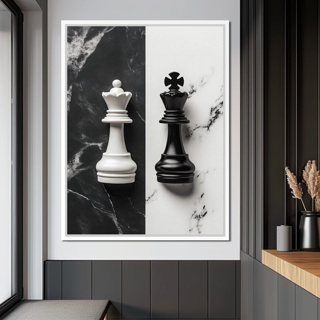 Duality of Kings Chess Contrast Canvas Wall Art
