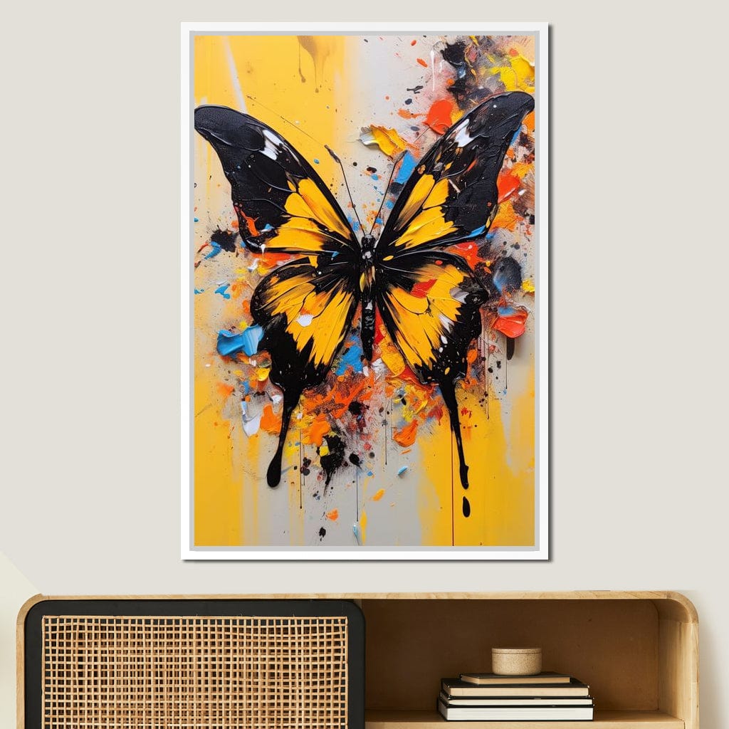 Whimsy of Fluttering Colors Canvas Wall Art