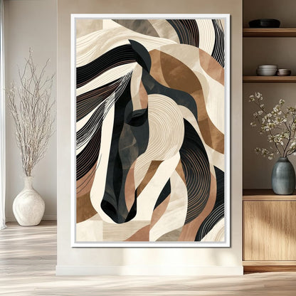 Stallion Earth and Shadow Canvas Wall Art