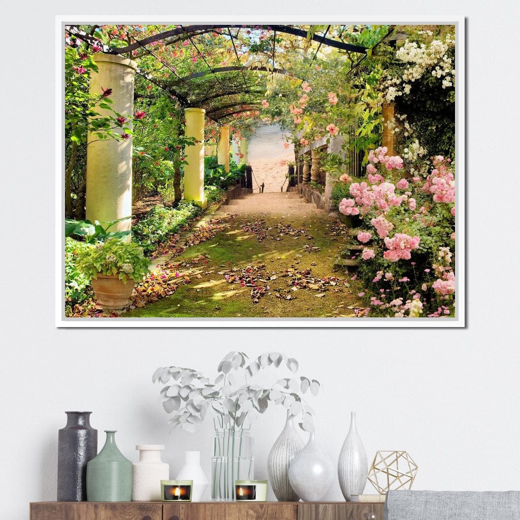 Floral Walkway Canvas Wall Art