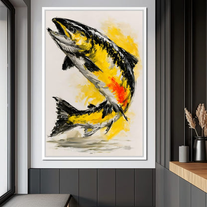 Golden Leap Towards The Morning Sun Canvas Wall Art
