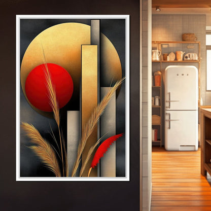 Sunset Geometry Canvas Wall Art