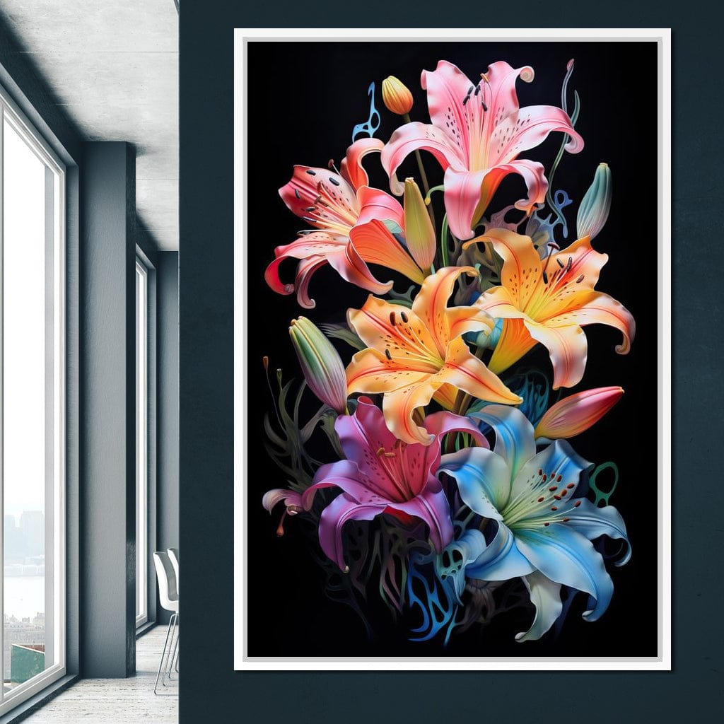 Dazzling Colors in Bloom Canvas Wall Art