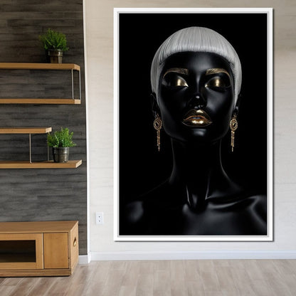 Black Velvet Seraph Canvas Wall Art