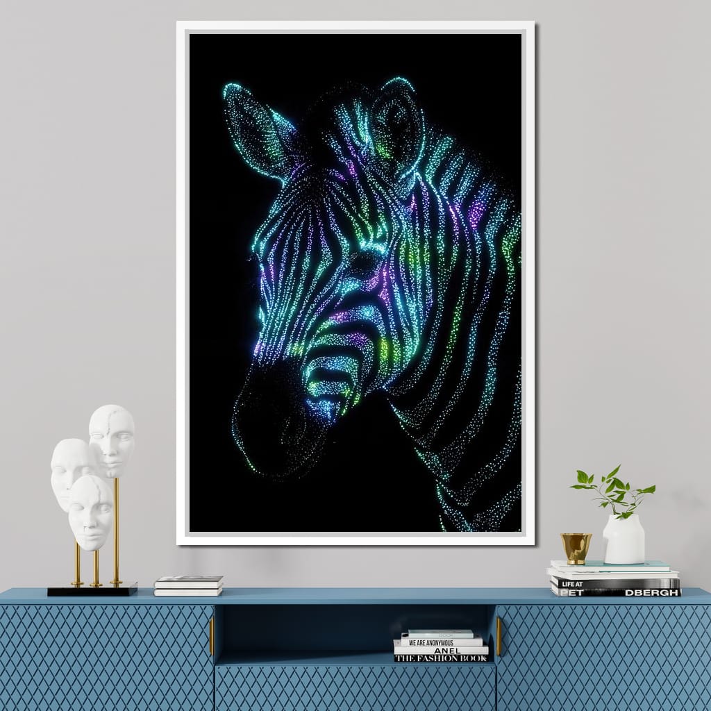 Cosmic Zebra Canvas Wall Art