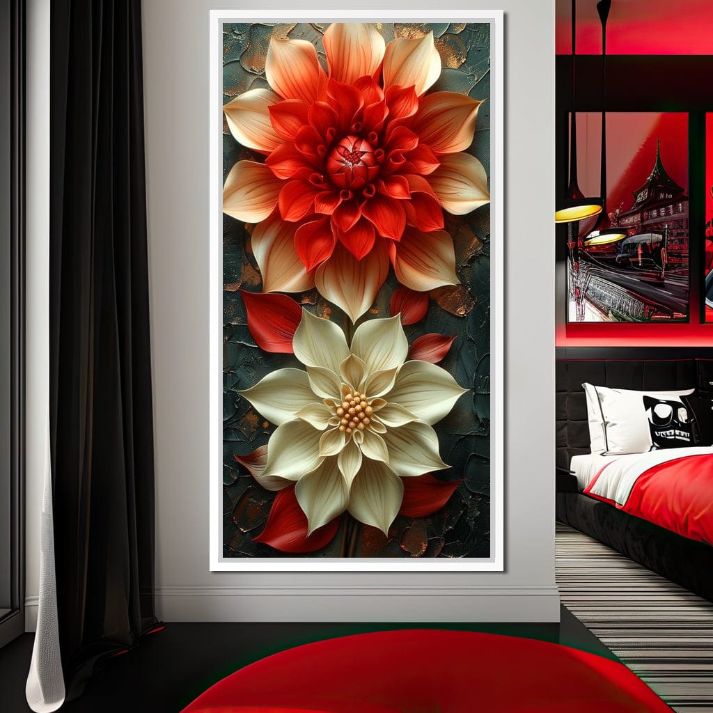Autumnal Bloom Symphony Canvas Wall Art