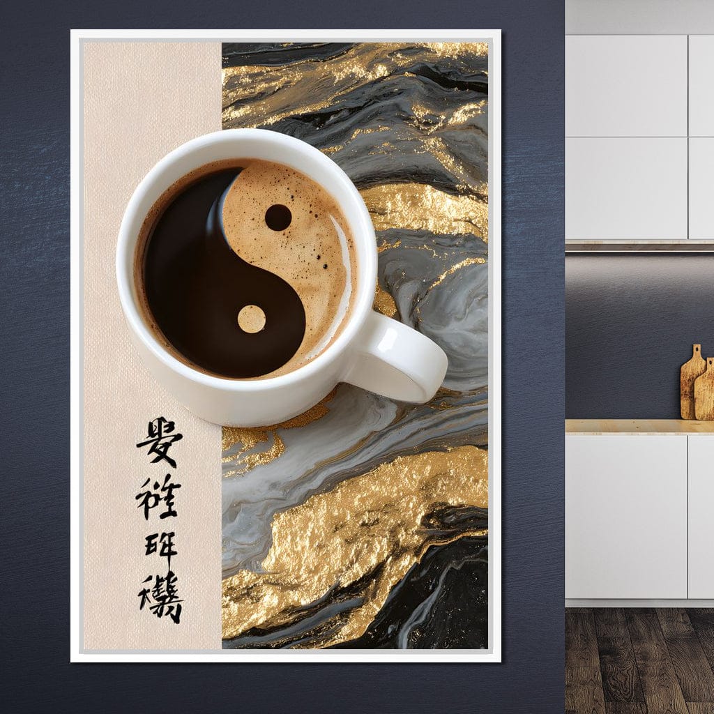 Zen Coffee Graceful Fortune Canvas Wall Art