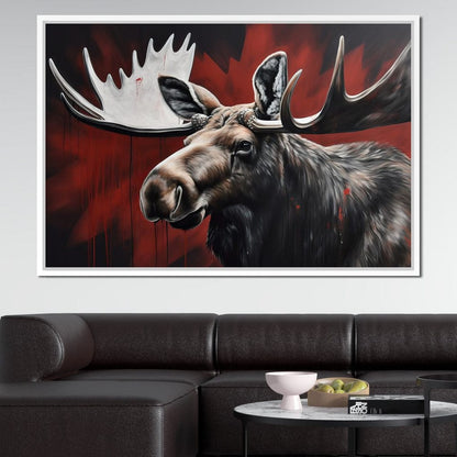 Canadian Moose Canvas Wall Art