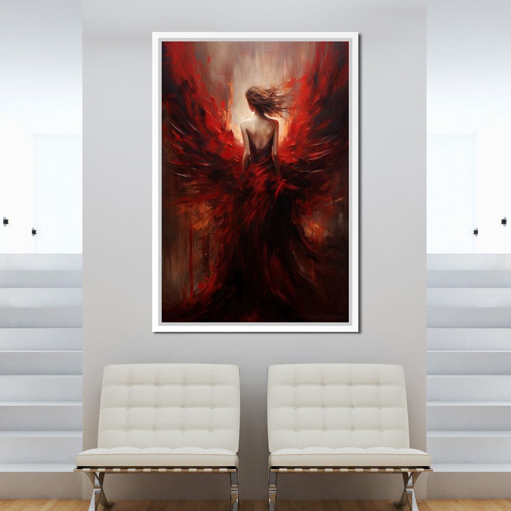 Ethereal Elegance in Shadow Gown Canvas Wall Art