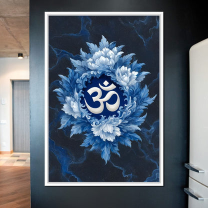 Om Lotus Blossom Meditation Mark Canvas Wall Art
