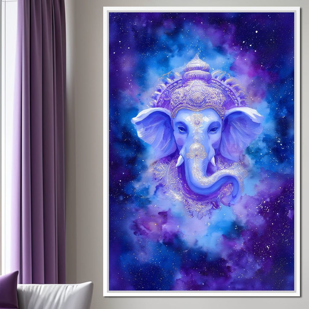 Celestial Ganesha Starlight Canvas Wall Art