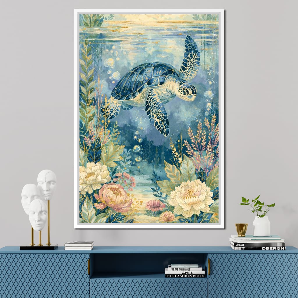 Silent Passage Through The Deep Sea Canvas Wall Art