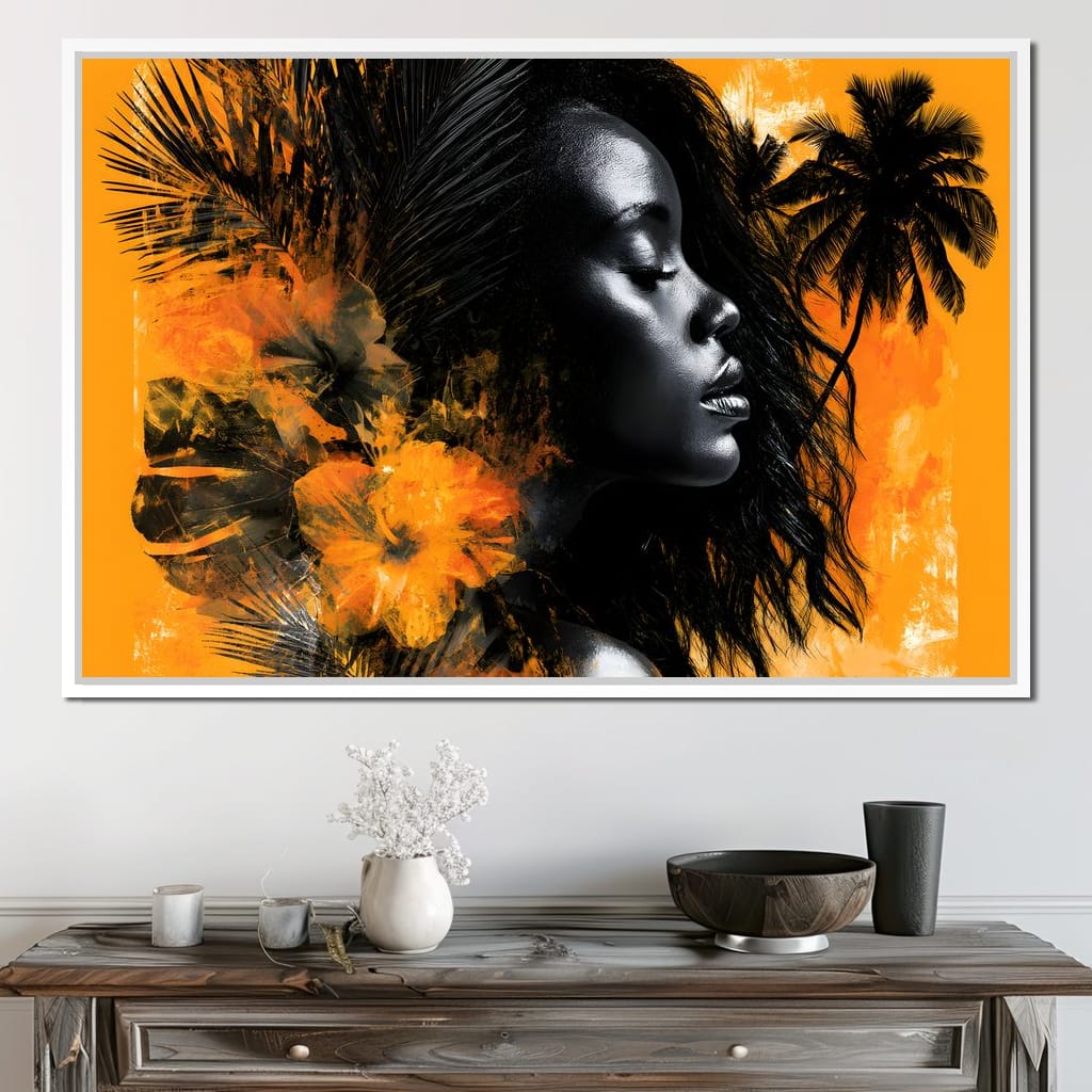 Golden Solitude Tropics Rising Canvas Wall Art