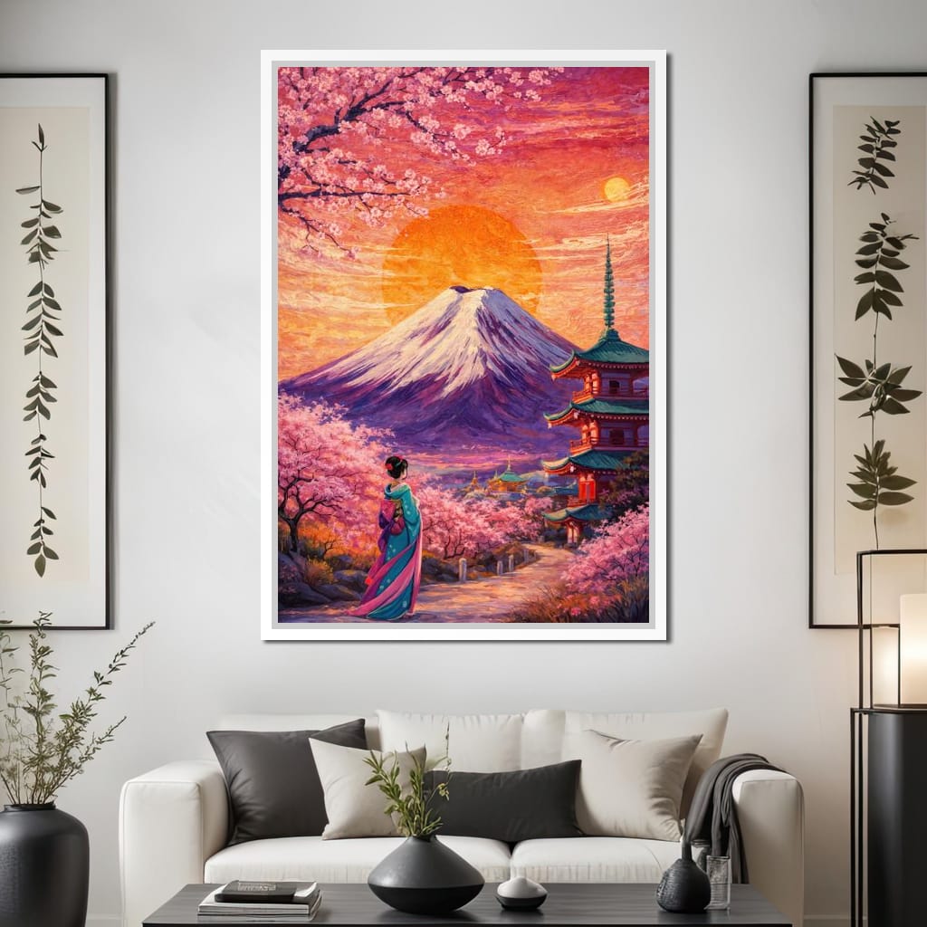 Sakura Sun Ascension Canvas Wall Art