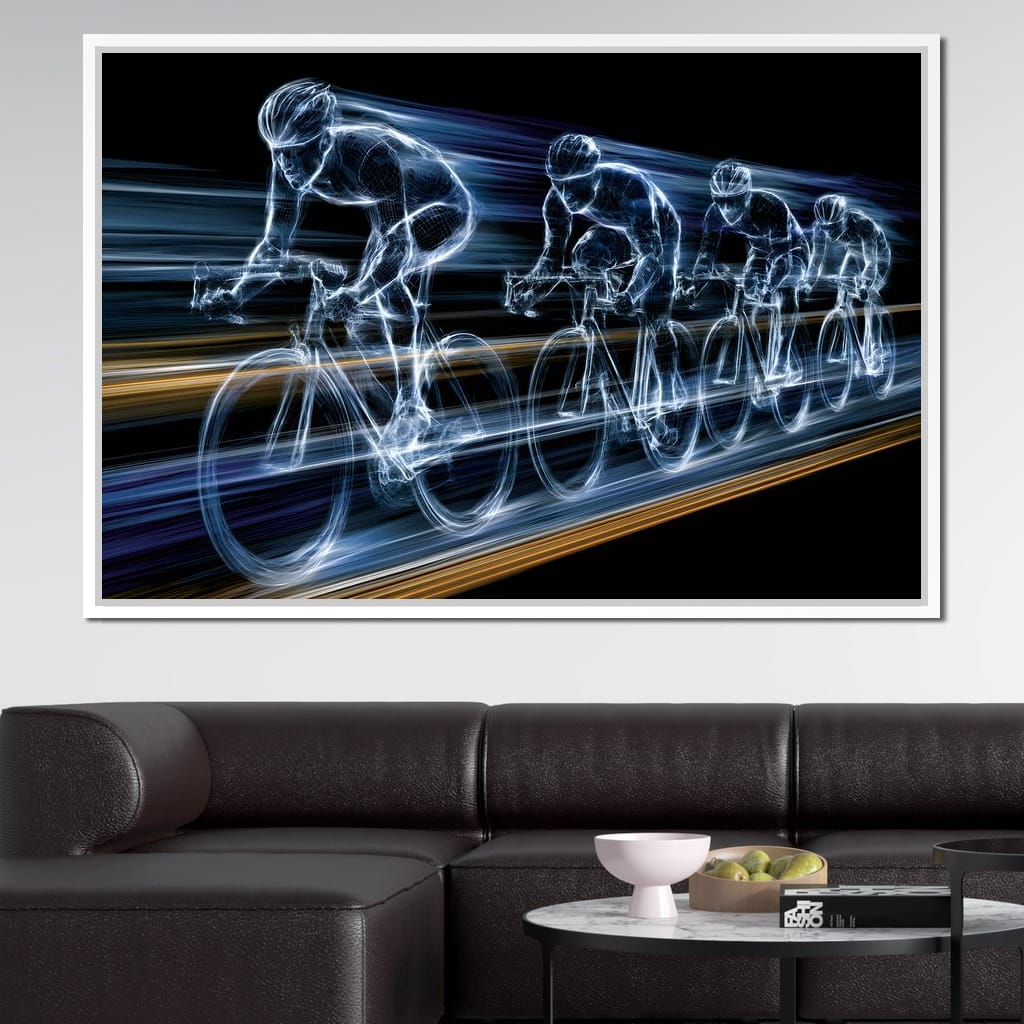 Velocity of the Wireframe Peloton Canvas Wall Art
