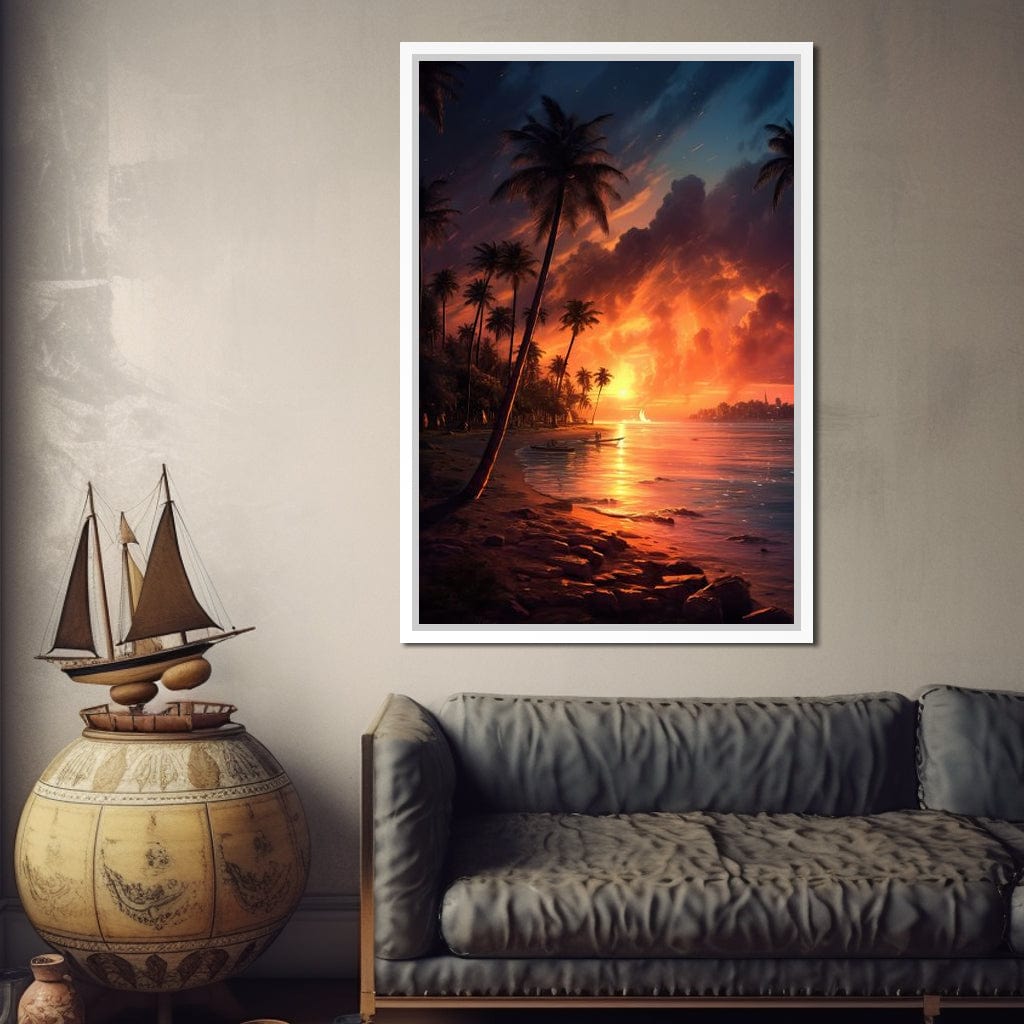 Breathtaking Sunset in California Canvas Wall Art