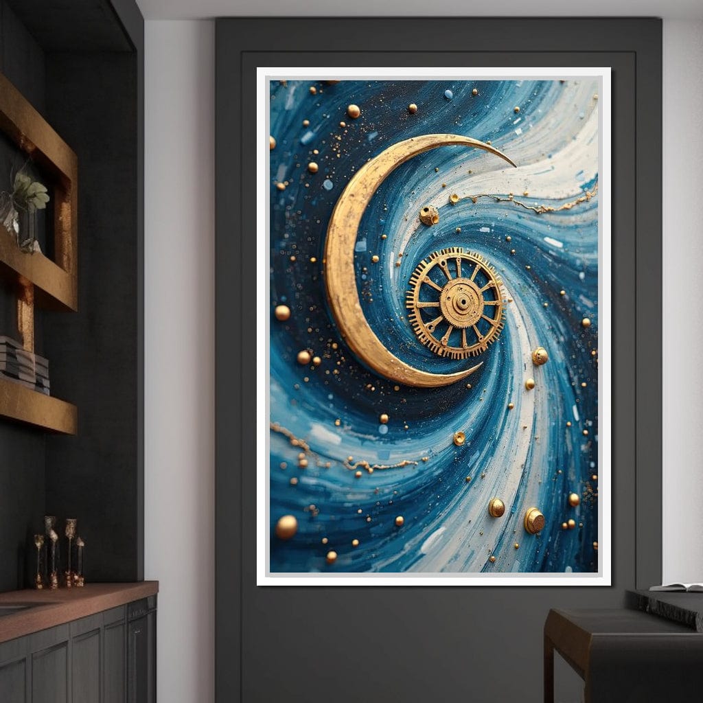 Celestial Clockwork Symphony Canvas Wall Art