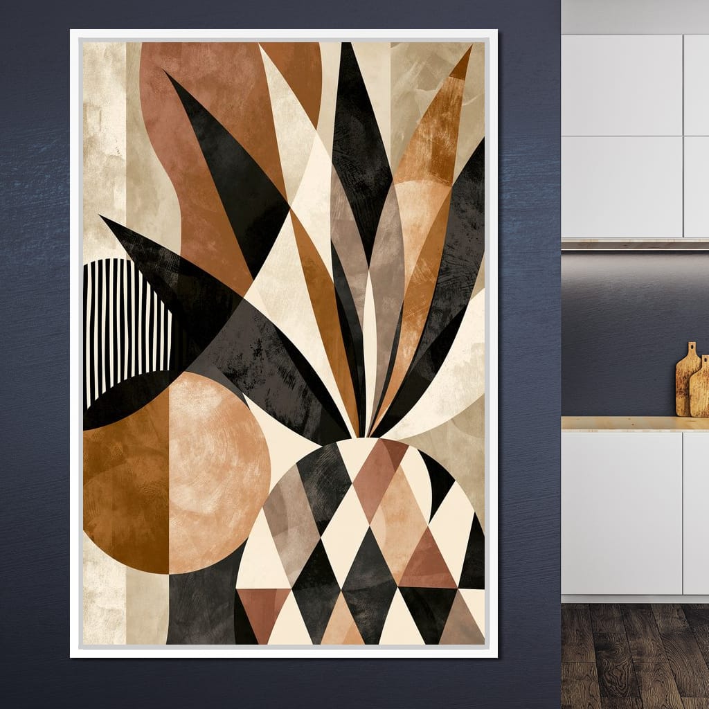 Geometric Geometry Of The Tropical Pineapple Canvas Wall Art