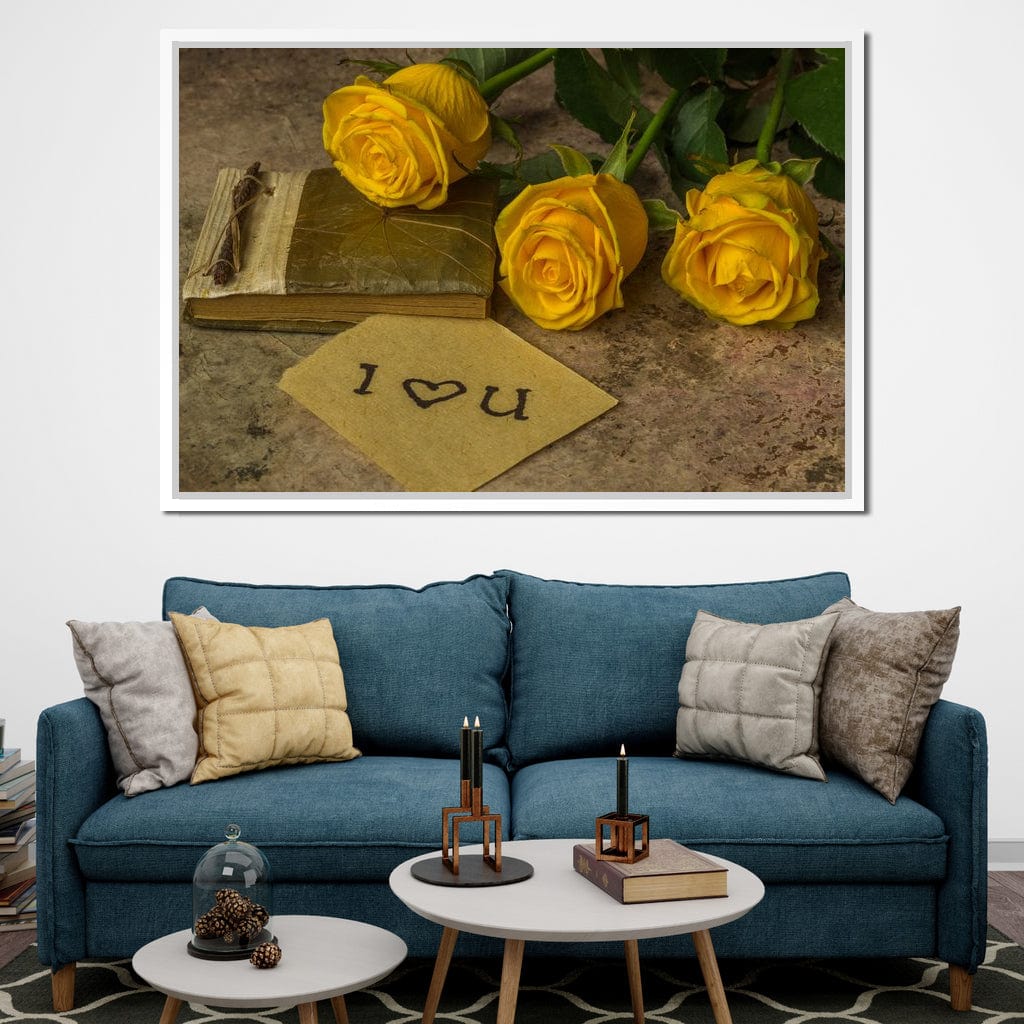 Yellow Roses Canvas Wall Art