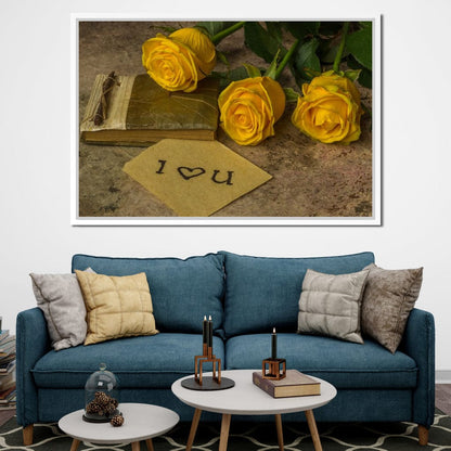 Yellow Roses Canvas Wall Art