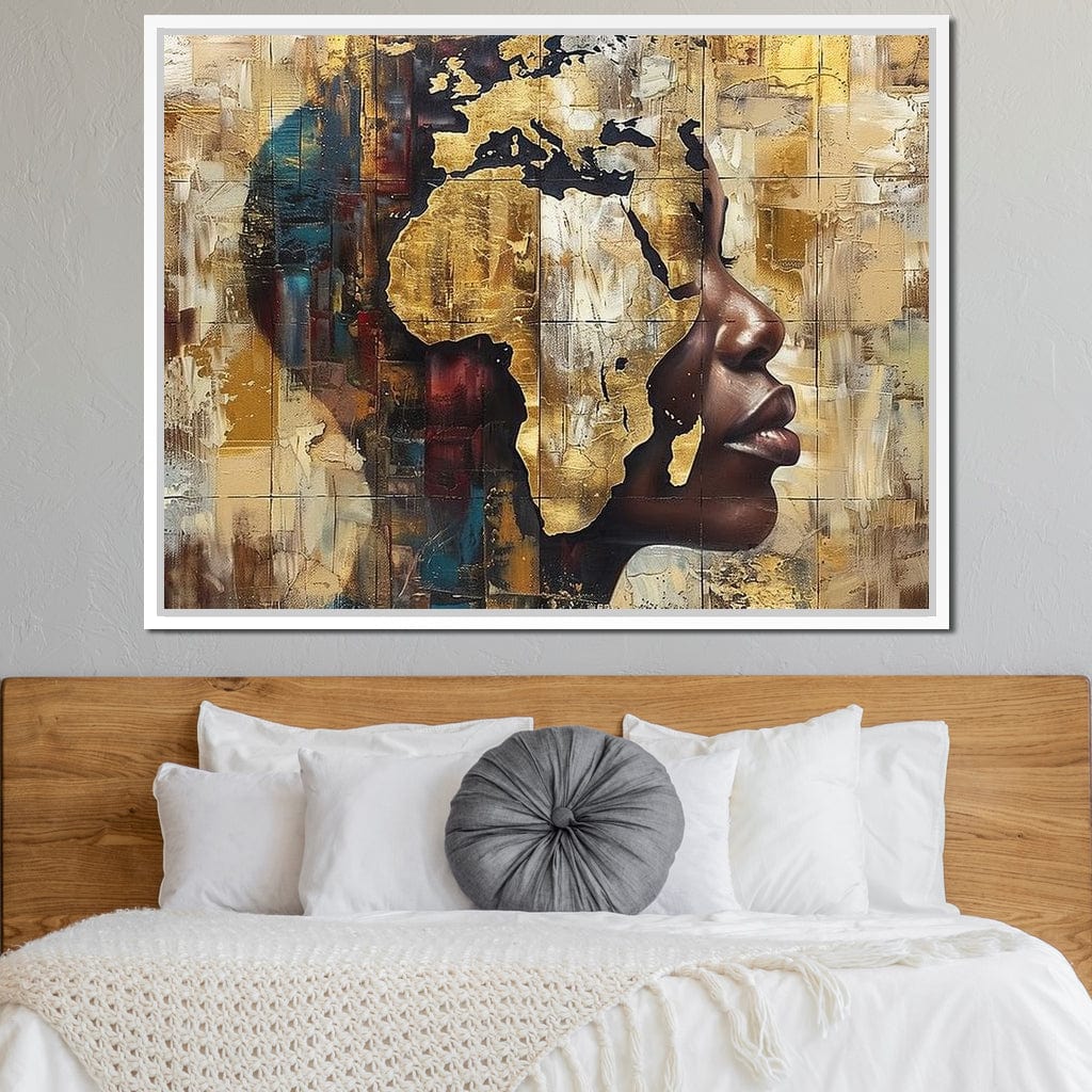 Golden Silhouette Reverie Canvas Wall Art
