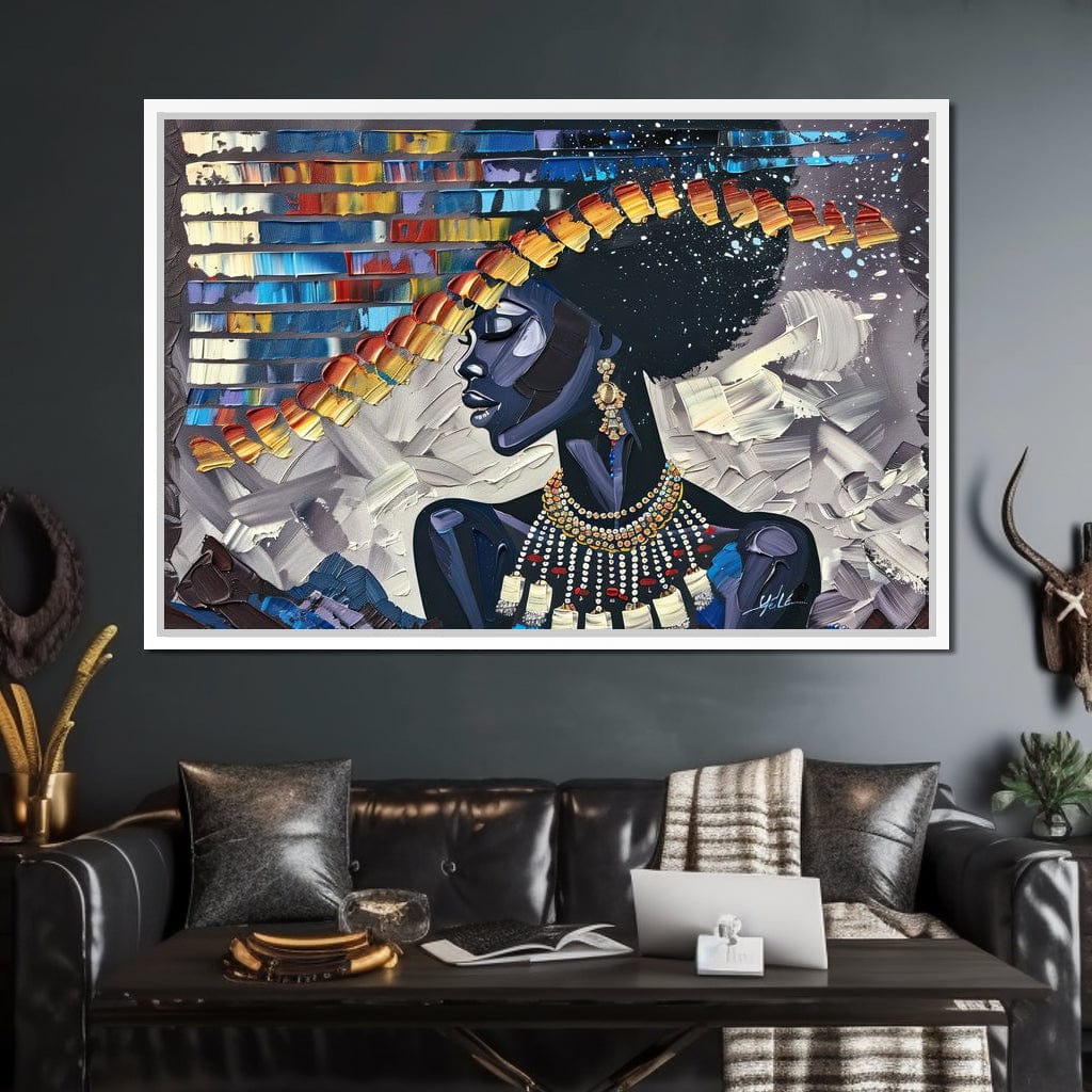 Starry Night Silhouette Canvas Wall Art