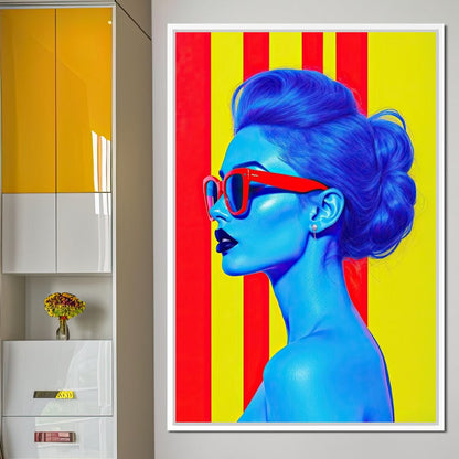 Ultrablue Diva Canvas Wall Art