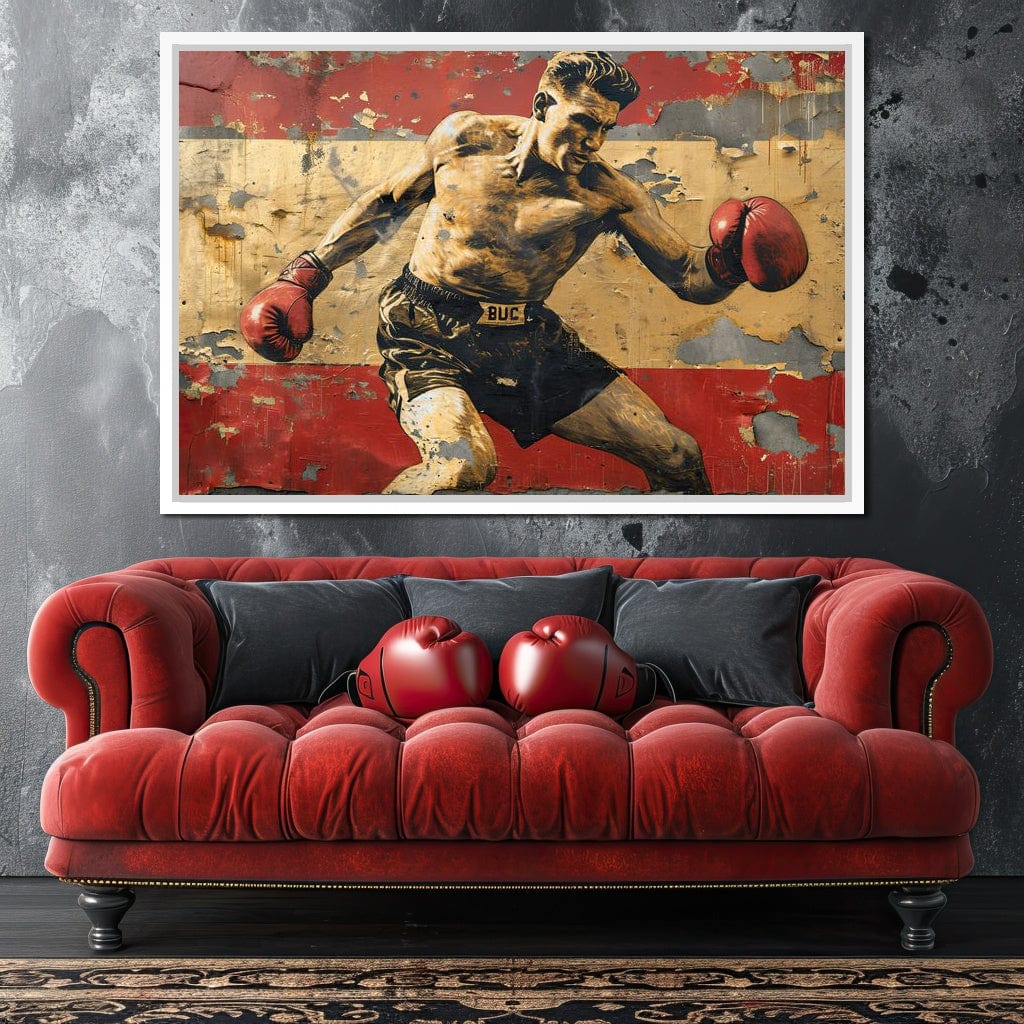 Vintage Boxing Legend Canvas Wall Art