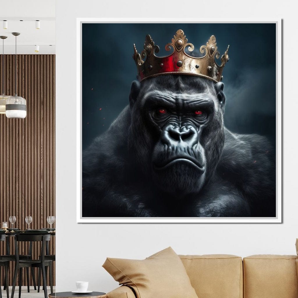 Gorilla Crown Canvas Wall Art