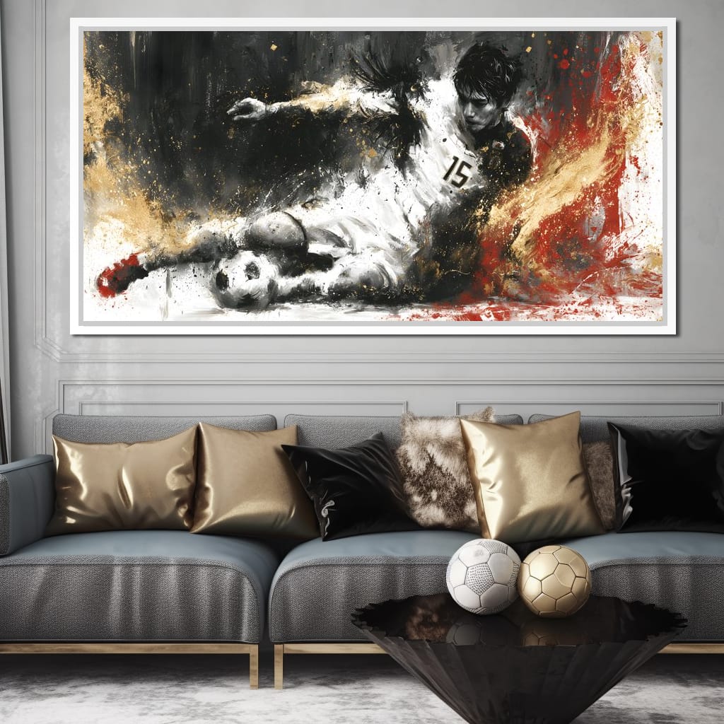 Momentum Of The Striker Canvas Wall Art