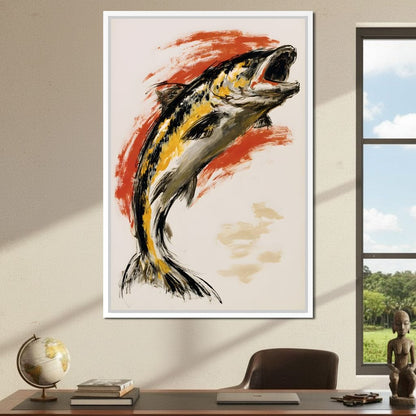 Leaping Through The Vivid Current Canvas Wall Art