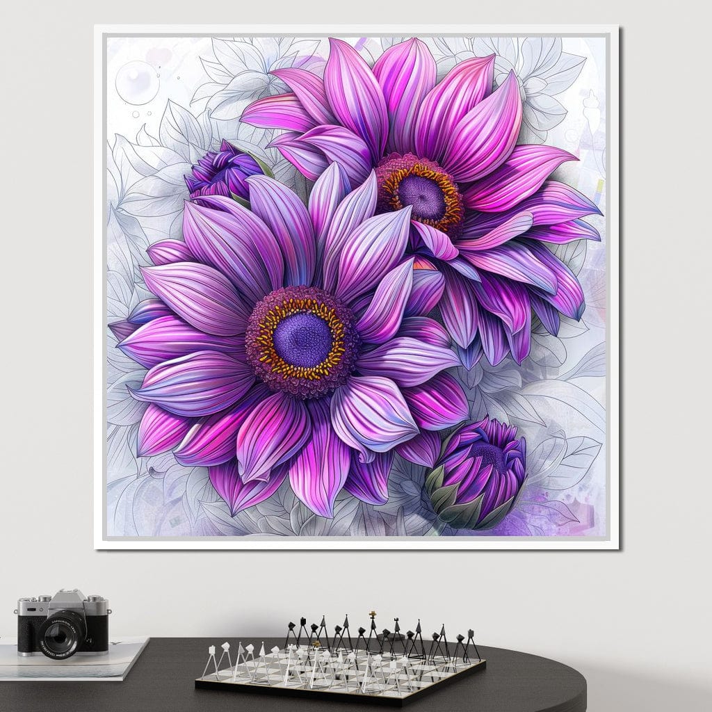 Purple Petal Parade Canvas Wall Art