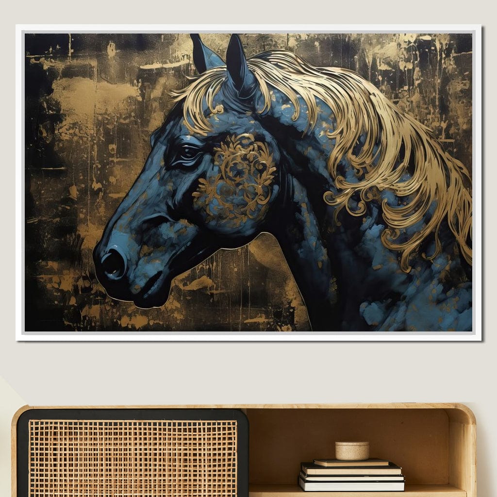 Gilded Royal Horse Canvas Wall Art