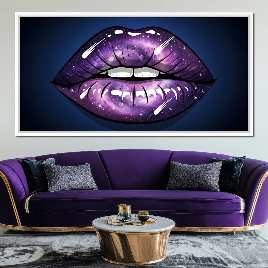 Galactic Kiss Enchantment Canvas Wall Art