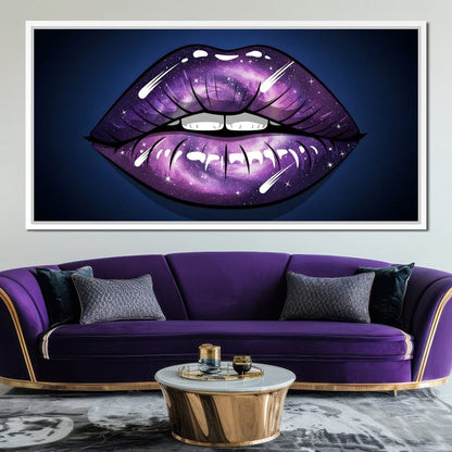 Galactic Kiss Enchantment Canvas Wall Art
