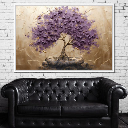 Golden Grove in Purple Hues Canvas Wall Art
