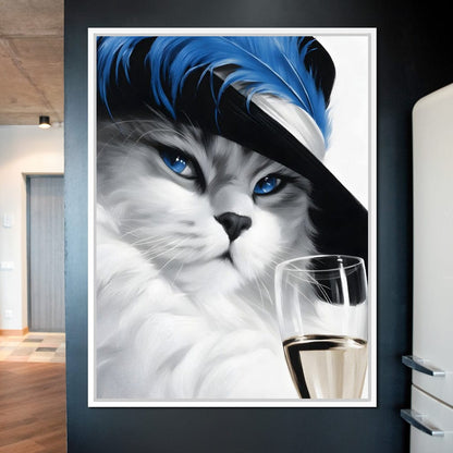 Glamour Feline Elegance Canvas Wall Art