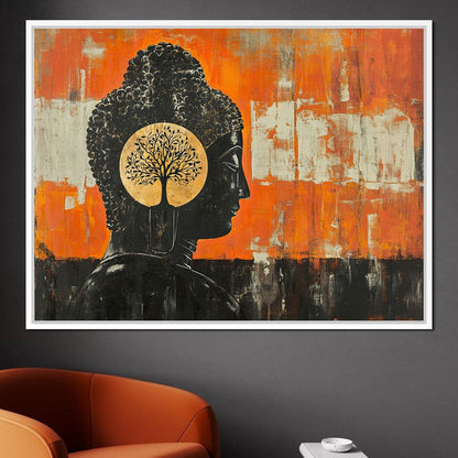 Golden Tree of Enlightenment Canvas Wall Art