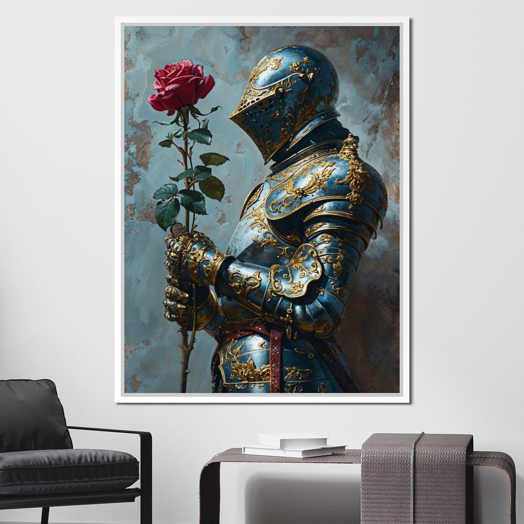 Knight of the Velvet Bloom Canvas Wall Art