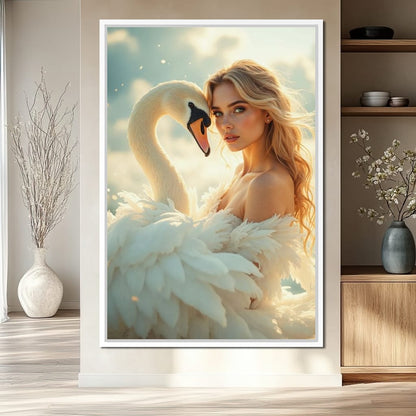 The Swan Maiden Canvas Wall Art