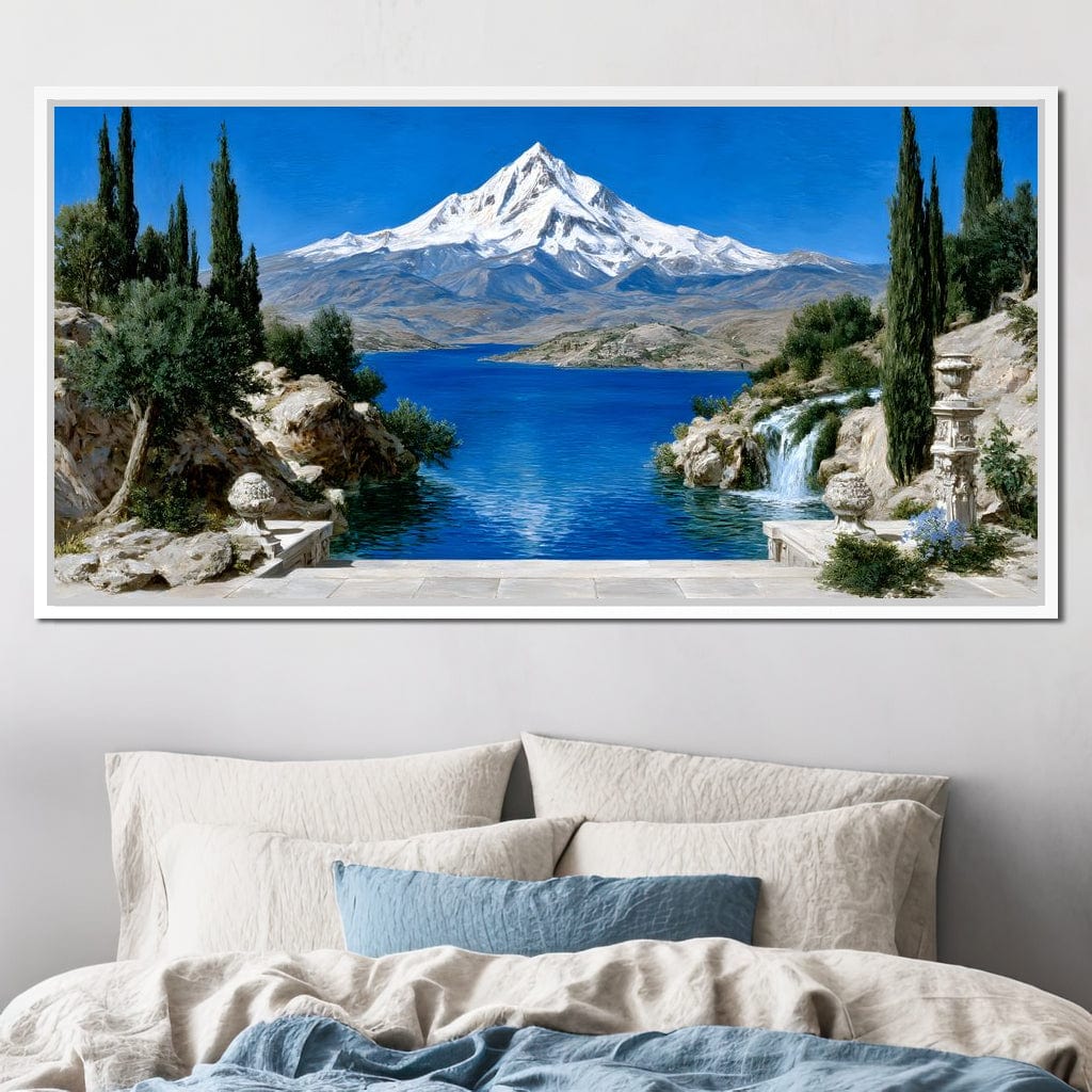 Majestic Peaks and Tranquility Canvas Wall Art