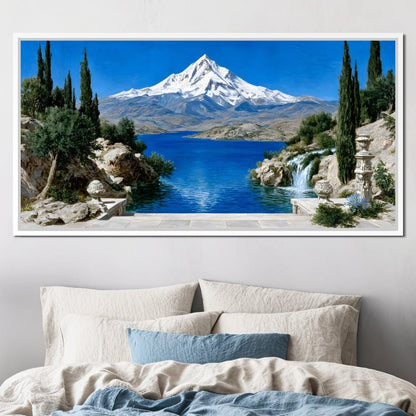 Majestic Peaks and Tranquility Canvas Wall Art