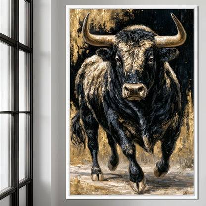 Guardian of the Gilded Plains Canvas Wall Art