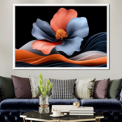 3D Bloom of Eternal Radiance Canvas Wall Art