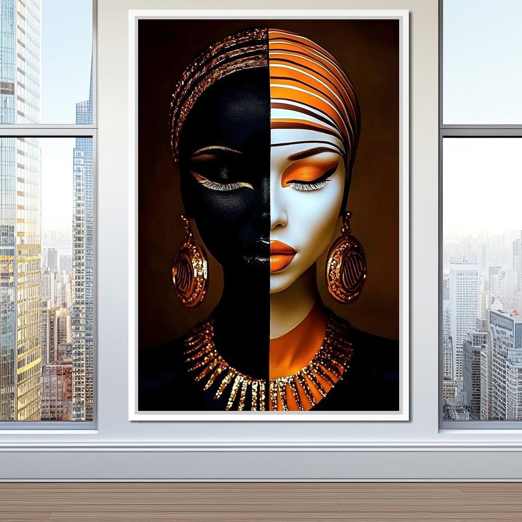 Elegant Duality Portrait Canvas Wall Art